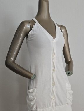 Tresics White Sleeveless Tank Top Tunic